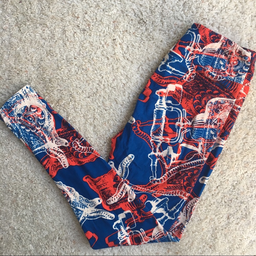 LulaRoe Unicorn Vintage Telephone Leggings